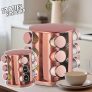 Porta Tempero Giratório Inox 12 Potes Redondo Rosé Gold – Dubai
