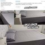 Ponto Palito Casa Laura Enxovais jogo lençol 400 fios king