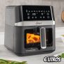 Fritadeira Elétrica Sem Óleo/Air Fryer Oster DiamondTech Preto e Prata com Timer 6L