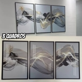 Quadros Decorativos Sala Abstrato Linha Gold Luxo