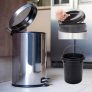Lixeira Com Pedal E Balde Interno Ágata Inox 5 Litros Mor