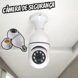 Câmera de Segurança Qkz KZ-818 Lâmpada Ip Wifi com Visão Noturna