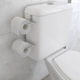 Suporte Duplo de Papel Higiênico p/Caixa Acoplada, Cromado, Stolf