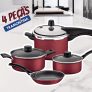Jogo De Panelas Tramontina Turim Vermelho 04 Peças