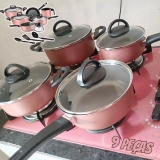 Jogo De Panelas Antiaderente 9 Peças Teflon