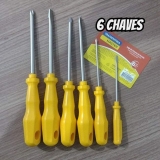 Tramontina 41516506, Jogo de Chaves de Fenda 6 Peças, Amarelo