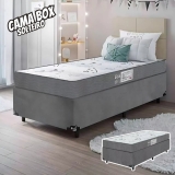 Cama Box Solteiro + Colchão D33 One Face – Suede