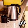 Jarra Elétrica Bule Chaleira Aço Inox Café Chá 1,8 Litros Portátil