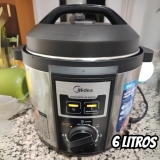 Panela de Pressão Mecanica, 6L, Inox/Preto, 220v, Midea