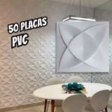 50 Placas Pvc 3d Revestimento Decorativa 25x25cm 3.12m²