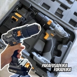 WAP Parafusadeira e Furadeira com Impacto à Bateria 3/8″ 21V K21-ID01, com Maleta Organizadora, Torque 21 Níveis, Bivolt