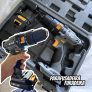 WAP Parafusadeira e Furadeira com Impacto à Bateria 3/8″ 21V K21-ID01, com Maleta Organizadora, Torque 21 Níveis, Bivolt