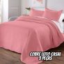 Colcha Cobre Leito Matelado Liso Casal 3 Peças