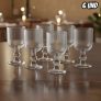 Jogo 6 Taças Versalhes Copo Vidro Grosso Canelada