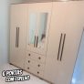 Guarda-roupa Casal com Espelho 6 Portas Araplac Malu