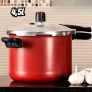 Panela De Pressão Fechamento Externo Antiaderente 4,5l Vermelho