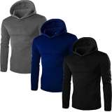 Kit com 03 Blusas Moletom Lisa Masculina Feminina Blusa de Frio com Capuz – Slim Fitness Fashion