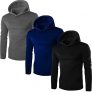 Kit com 03 Blusas Moletom Lisa Masculina Feminina Blusa de Frio com Capuz – Slim Fitness Fashion