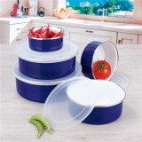 Conjunto Potes Agatha 5 Peças Euro Azul