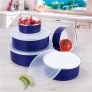 Conjunto Potes Agatha 5 Peças Euro Azul