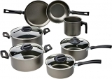 Conjunto de Panelas, Garlic, Grafite, Pacote de 7, Brinox