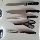 Kit Churrasco Cozinha Facas Chaira Tesoura Completo Presente