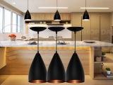Kit 3 Pendentes Vegas (preto Textura / Bronze)