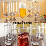 Kit Jogo de Taças de Vidro para Cerveja Floripa – 300ml + Jogo de Copos 400ml 12 Unidades Nadir