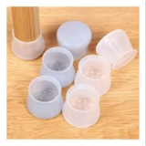 Kit 4 Pçs Protetor Silicone Mesa Cadeira Pé Redondo E Quadrado Proteger o piso