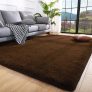 Tapete Sala Quarto 1,00×1,50 Shaggy Luxuoso Peludo Fofinho Tabaco Casa Laura Enxovais