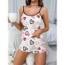 Pijama Conjunto Short Doll Baby Doll Estampadas Confortável