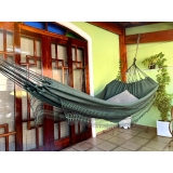 Rede De Dormir Descanso Jeans Mesclado Gigante Cores Variadas