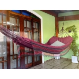 Rede De Dormir Descanso Jeans Mesclado Gigante Cores Variadas