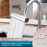 360 ° Rotação 4 Em 1 Bico De Torneira De Cozinha Cascata 4-Funções Bocal De Alta Pressão Para Pia