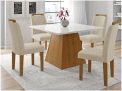 Mesa de Jantar 4 Cadeiras Quadrada Rufato – Luna Athenas