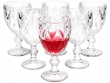 Jogo de Taças de Vidro 240ml 6 Peças – Casambiente Diamond