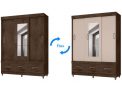 Guarda-roupa Casal com Espelho 3 Portas – de Correr 3 Gavetas Araplac