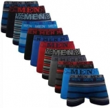 Kit 12 Cuecas Boxer Microfibra Men Sem costura