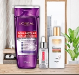 L’Oréal Paris Revitalift Hialurônico UV Defender Kit Água Micelar + Sérum + Protetor Solar