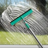 Mop Limpa Vidros 2 em 1: Lava e Seca com Cabo