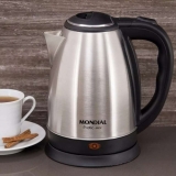 Chaleira Elétrica Pratic, Mondial, Preto/Inox, 1200W, 220V