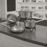 Brinox – Jogo de Panelas Aço Inoxidável Fundo Triplo 4 Peças