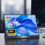 ANTUVI Monitor Portátil 15.6”, 1080P, MINI Segunda de Notebook Extensor De Tela, Ultra-Slim e portátil