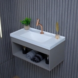 Gabinete com Cuba para Banheiro 100% MDF Gianduia Zoff