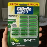 Carga para Aparelho de Barbear Gillette Mach3 Sensitive 16 unidades