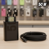 Carregador Premium Fast Turbo Rápido 50W Tipo C USB-C Power