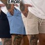 Kit 3 Short Masculino Linho Bermuda Casual Estilo Moda Praia