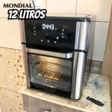 Fritadeira Air Fryer Forno Oven 12L, Mondial, Preto/Inox, 2000W
