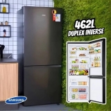 Samsung Geladeira Duplex Inverse Evolution SmartThings RB50 Black Inox 462L